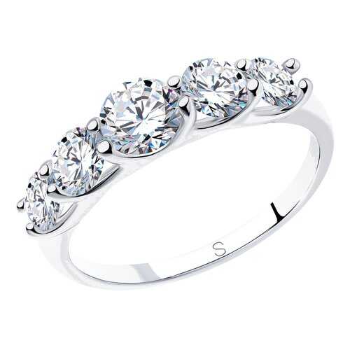 Кольцо женское SOKOLOV из серебра со Swarovski Zirconia 89010041 р.18.5 в Золла