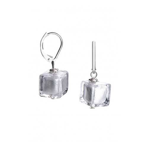 Серьги Perla Cubo Crystal Silver, 09030366 004A серебристые в Золла